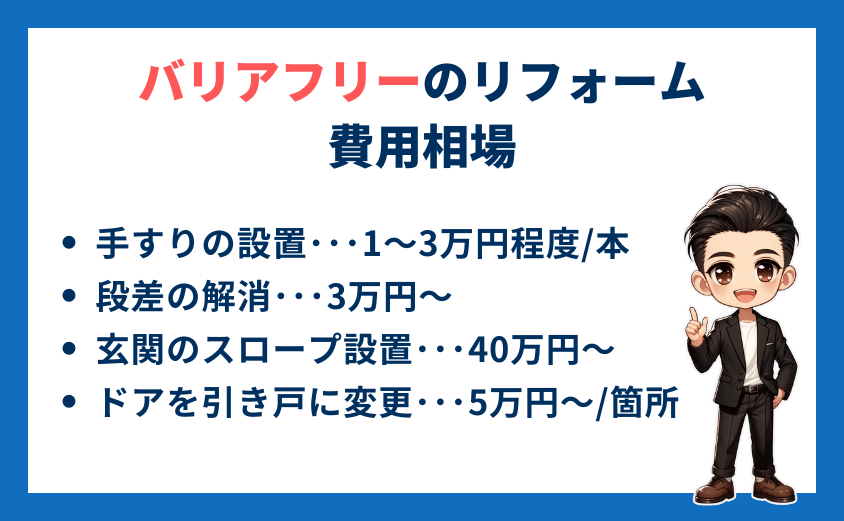 バリアフリー　リフォーム　費用相場