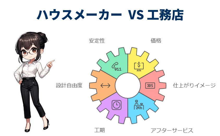 ハウスメーカー 工務店 リフォームの違い